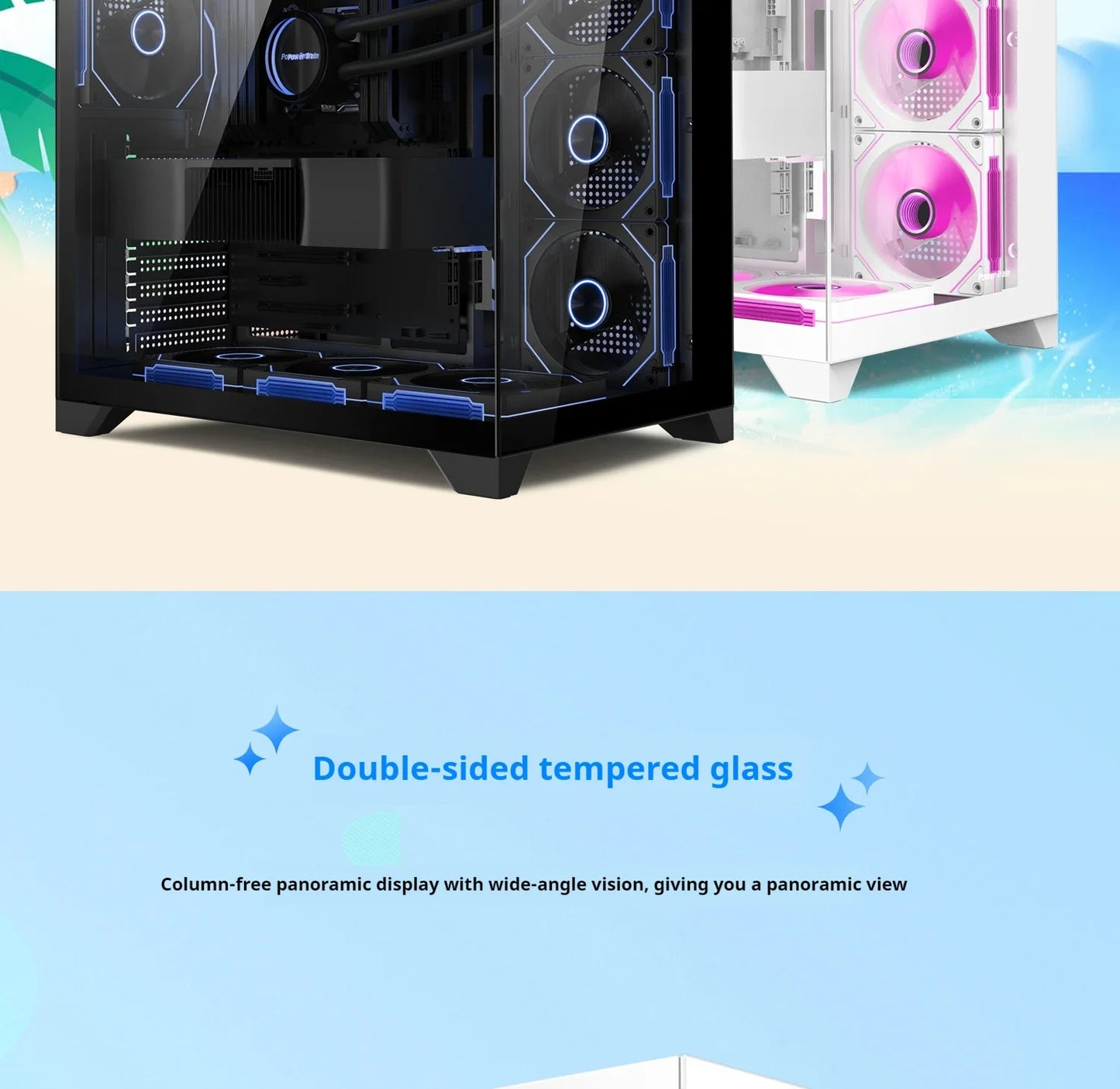 Gaming PC Case Dreamland Pro ATX Dual Glass 360mm Chassis