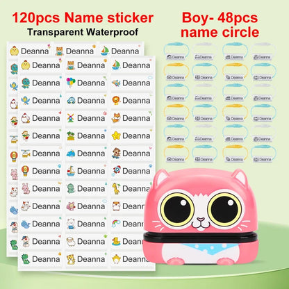 Customized Name Stamp Set - Engraved Waterproof Baby Name Seal, Perfect Kindergarten Gift