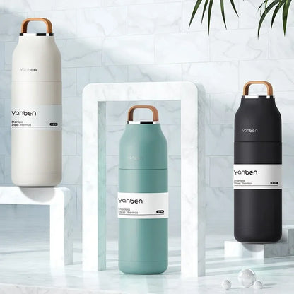 Travel Water Bottle 350ml 304 Stainless Steel Vacuum Thermos Flask Fall 2025 Insulated Leakproof On The Go