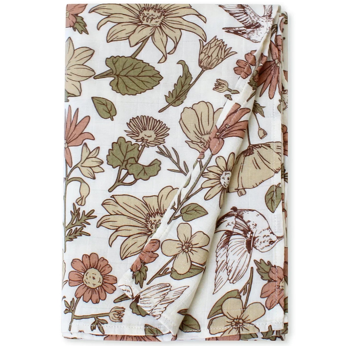 Bamboo Muslin Swaddle Blanket 120x120 Cm Floral Newborn Bedding Fall 2025 Breathable Eco Friendly Baby Gift