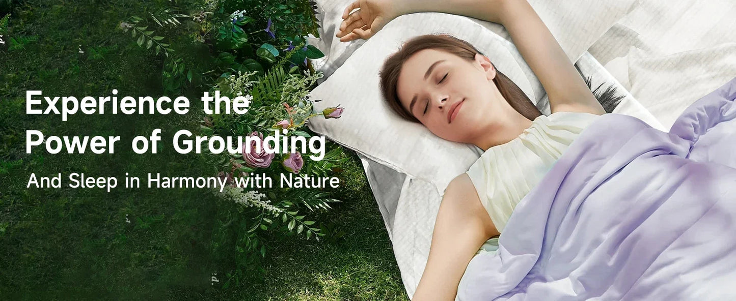 Earthing Grounding Bed Sheet 95 Cotton 5 Silver Fiber