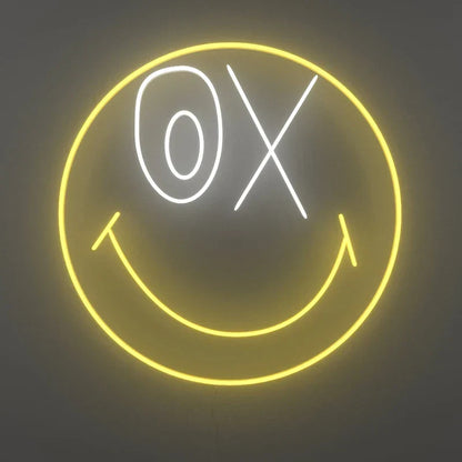 LED Neon Sign 35cm USB Powered Smile Face Wall Hanging Night Light Bedroom Decor Fall 2025 Gift