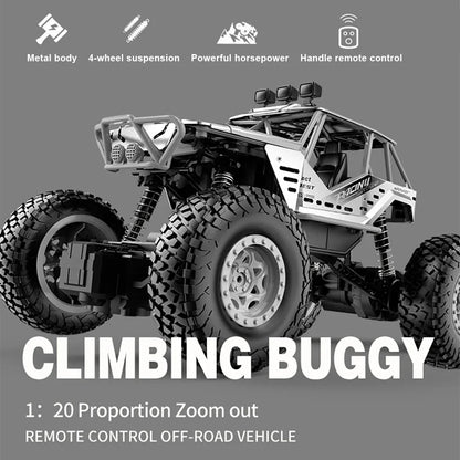 Remote Control Car Off Road Monster Truck Rock Crawler 4WD Dual Motors Metal Shell LED Headlights Kids Gift Fall 2025