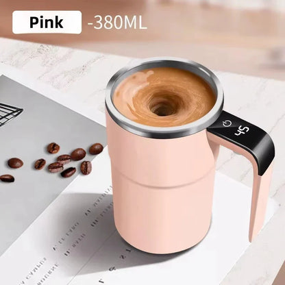 Self Stirring Mug 380ML Stainless Steel Interior USB Rechargeable Electric Coffee Cup Back To Work 2025 IP67 Waterproof
