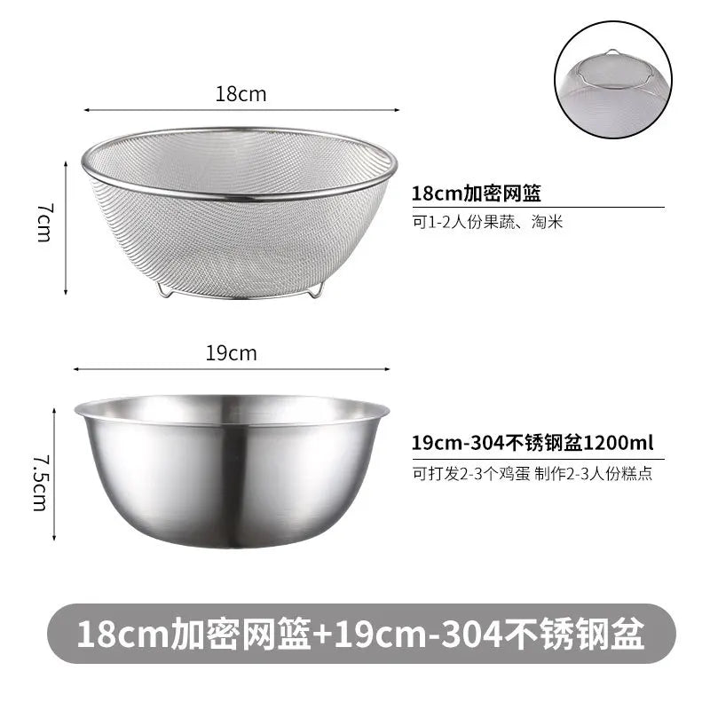 Stainless Steel Drain Basket Colander and Strainer, Spring Cleaning 2026 Eco Friendly Kitchen Tool