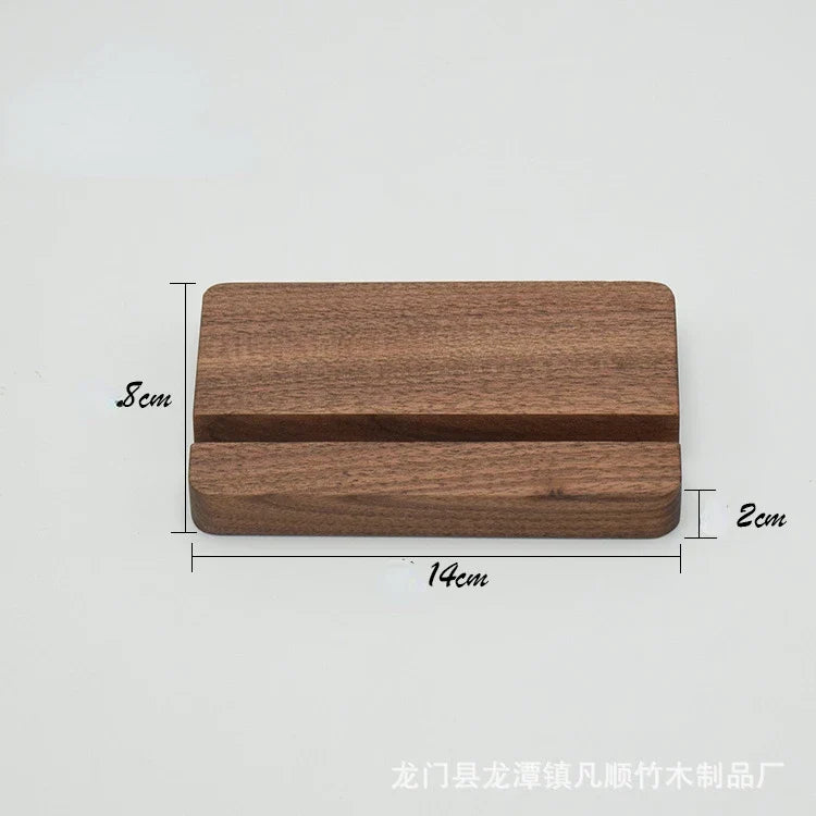 Universal Solid Wood Desk Stand Holder for Mobile Phones & Tablets - Home Accessories