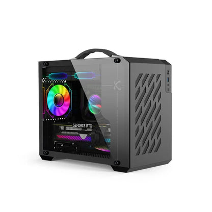 Mini ITX Case Glass Side 240mm Watercooling Portable
