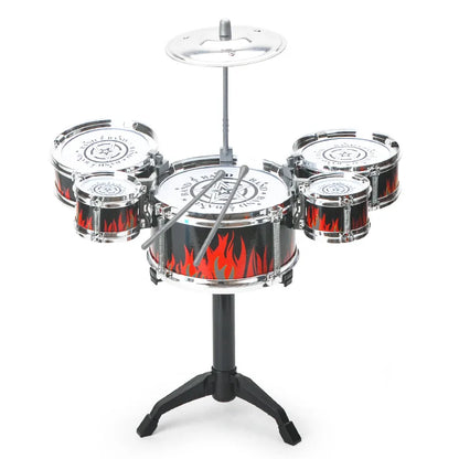 Kids Jazz Drum Set - Beginner-Friendly Percussion Toy with 5 Drums & Cymbals for Young Musicians