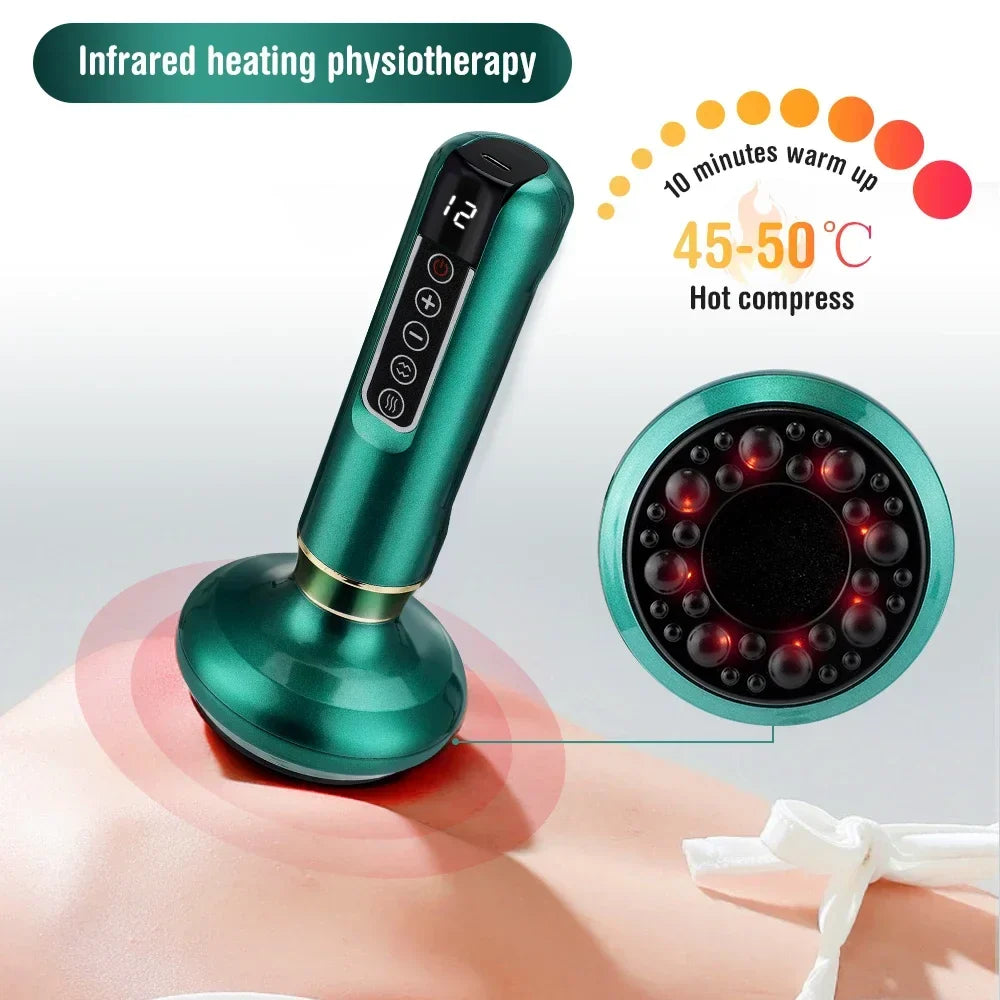 Electric Cupping Massager Multi Speed Vacuum Therapy With Infrared Heating Portable Spring 2026 Wellness Trend