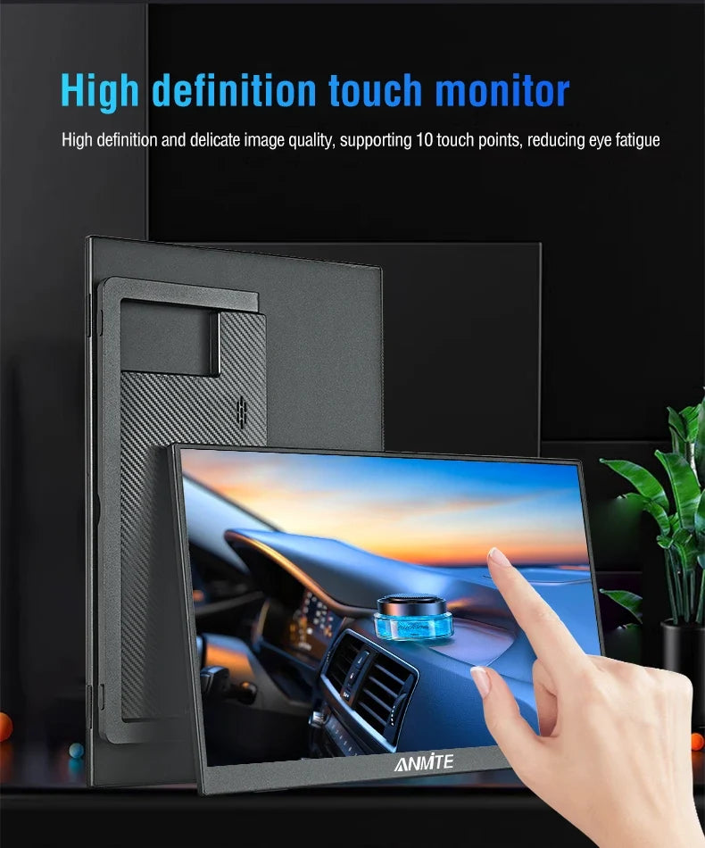 Portable 15.6 Inch Touch Monitor 1080p HDR Gaming On The Go