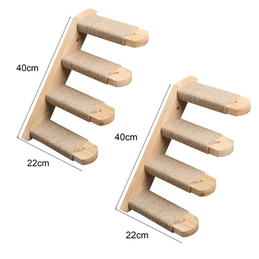 Cat Tree Wall Mounted Hammock Set Vertical Climbing Cat Furniture Fall 2025 Space Saving Scratching Playground