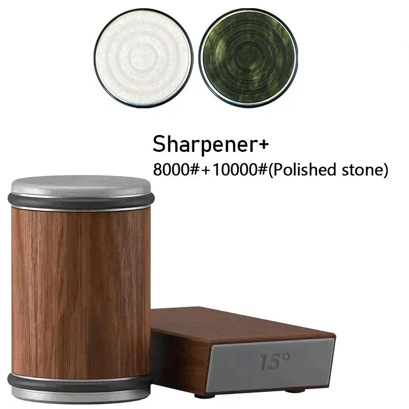 Rolling Diamond Knife Sharpener Kit with Magnetic Holder – 15° & 20° Angle Roller Kitchen Tool 2026