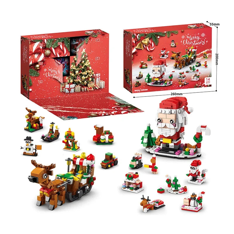 Christmas Building Blocks Advent Calendar DIY Kit Kids