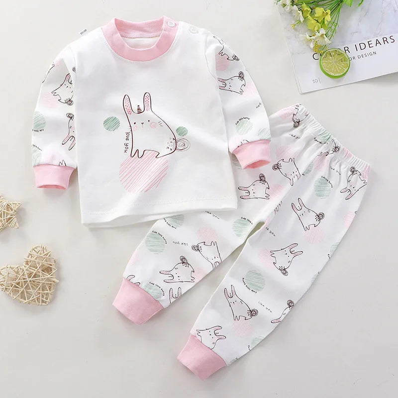 Cute cartoon print on kids pure cotton pyjama top