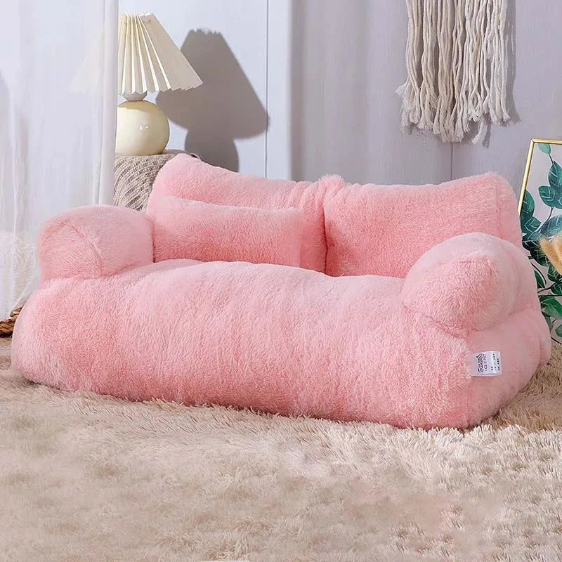 Cat Bed Sofa Style Plush Pet Nest Winter 2025 Cozy Warm Lounger, Safe Snuggle Spot For Small Pets