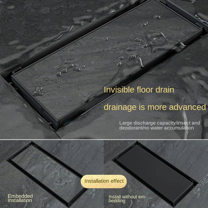 Floor Drain Invisible Square Shower Drain Anti Odor Stainless Steel Easy Clean 2026 Home Renovation Trend