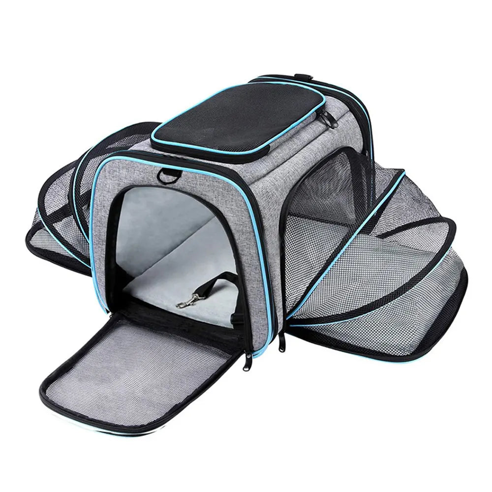 Pet Carrier Bag Up To 10kg Foldable Breathable Soft-Sided Travel Carrier Fall 2025 Safe Locking Zippers