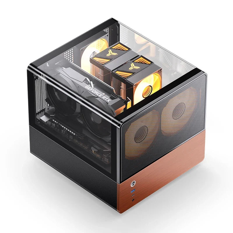 Mini ITX MicroATX PC Case Sea View Glass Compact Gaming