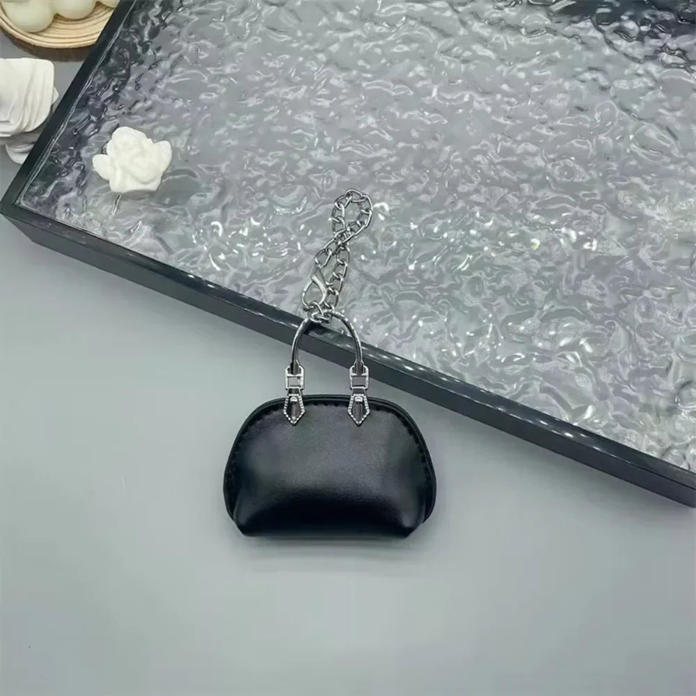 1+1 Free Birkin Inspired Mini Hand Bag - Small Shell Coin Bag Charm Keychain