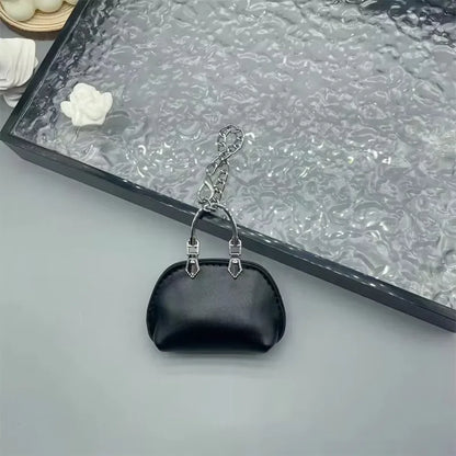 1+1 Free Birkin Inspired Mini Hand Bag - Small Shell Coin Bag Charm Keychain