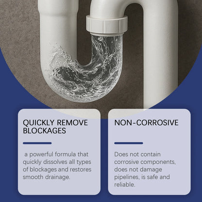 Drain Cleaner Powder 300g Fast Acting Pipe Unblocker For Hair Grease And Food Waste Septic Safe Odor Eliminator