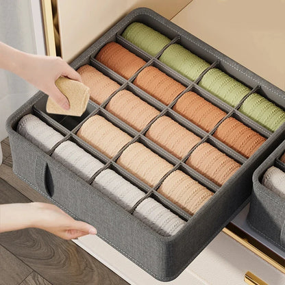 Polyester Sock Bra Organizer Box with 20 Grids - Home Organizers for Drawers & Cabinets