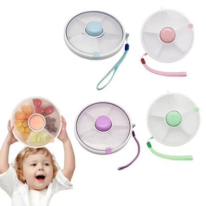 Snack Container Rotating Moisture Proof Organizer Spinner Back To School 2025 Portable Freshness