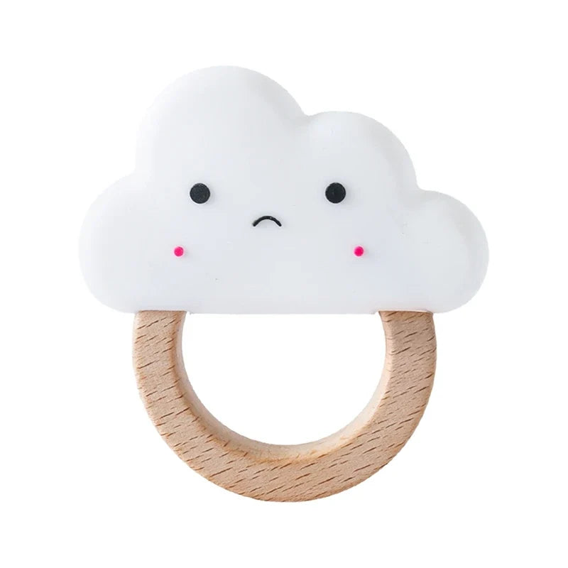 Crochet Bear Teether Rattle Ring Newborn Sensory Toys