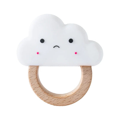 Crochet Bear Teether Rattle Ring Newborn Sensory Toys