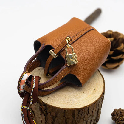 1+1 Free Birkin Inspired Mini Hand Bag - Basket Bag Charm