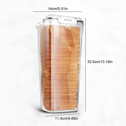 Bread Box Plastic With Sealing Lid And Tray Airtight Bread Storage Container Kitchen Organization 2025 Easy Clean