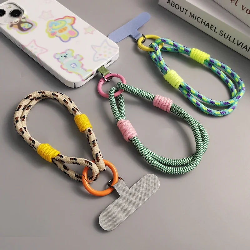 Universal Mobile Phone Lanyard with Anti-Loss Wrist Strap & Accessories - Stylish Two-Strand Design