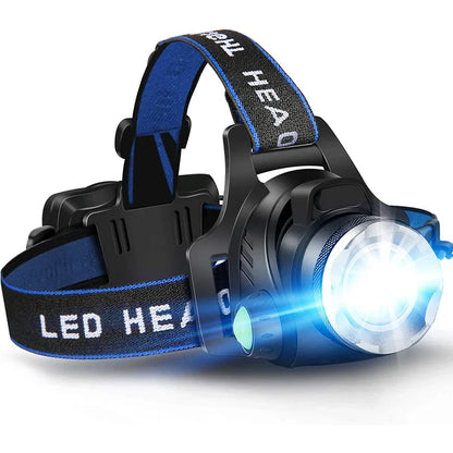 Powerful LED Induction Headlamp with Box - USB Rechargeable Waterproof 1000 Lumen Outdoor Torch