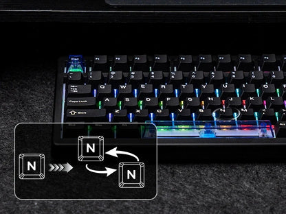 Mechanical Keyboard 75 Percent Hot Swap Gasket Mount Wired