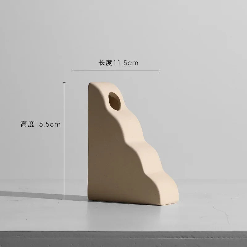 Ceramic Vase Embryo Sculptural Tabletop Vase Nordic Minimalist Home Decor Fall 2025 Ideal For Dry Flower Display