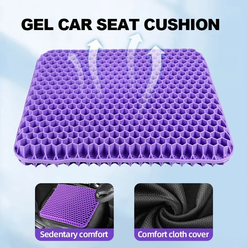 Gel Seat Cushion Breathable Honeycomb Design for Office Chair Car Seat Summer 2026 Back Tailbone Pain Relief