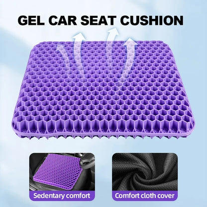Gel Seat Cushion Breathable Honeycomb Design for Office Chair Car Seat Summer 2026 Back Tailbone Pain Relief