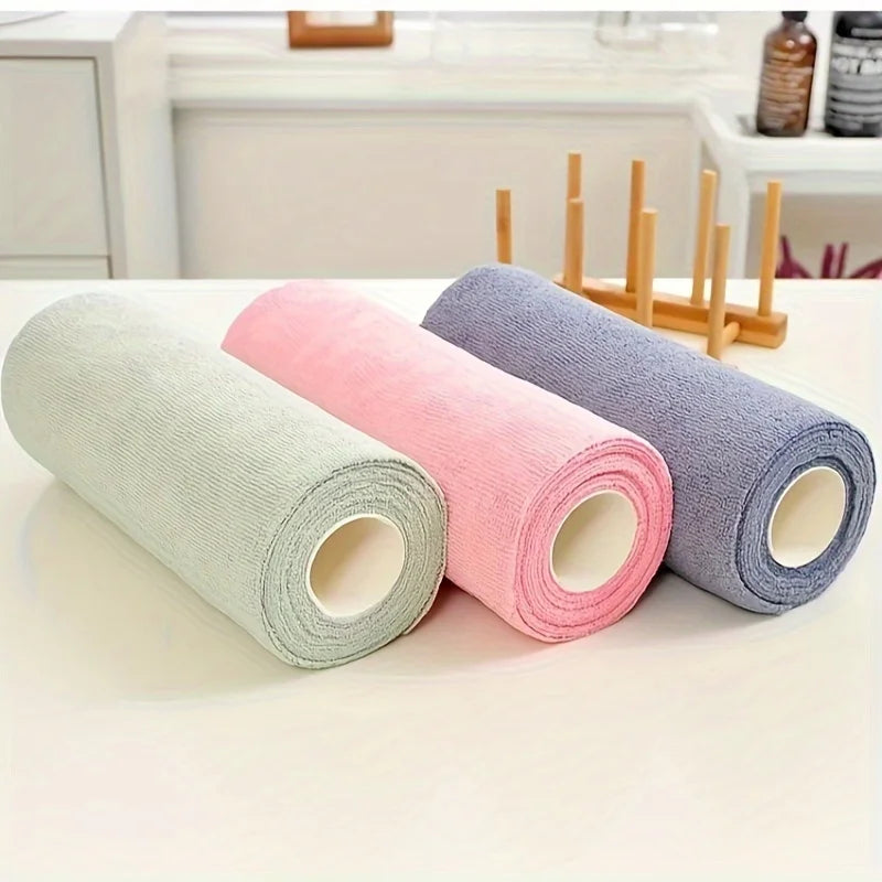 Absorbent Household Cleaning Towel Roll - Versatile Dishwashing & Car Washing Cloth