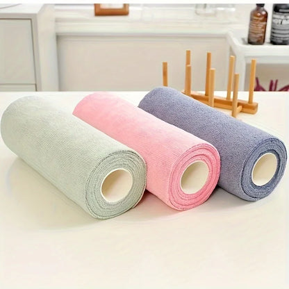 Absorbent Household Cleaning Towel Roll - Versatile Dishwashing & Car Washing Cloth