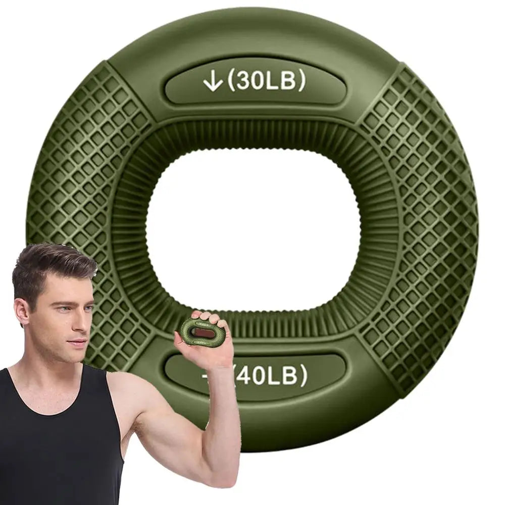 Grip Strengthener Ring Silicone Finger Trainer for Hand Muscles, Portable Home Fitness Accessory, 6 Weight Variants