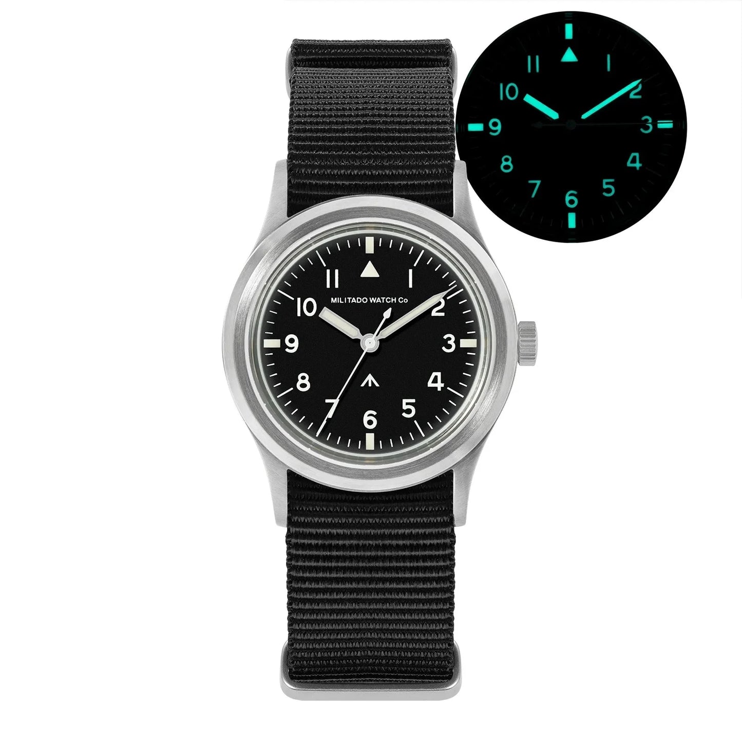 36mm Field Watch Sapphire Crystal VH31 Sweep Quartz