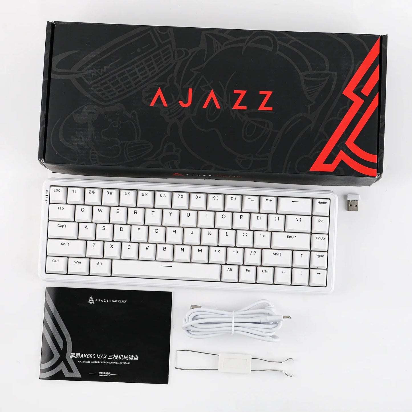 Mechanical Keyboard 68Key Wireless Bluetooth RGB Hall Effect