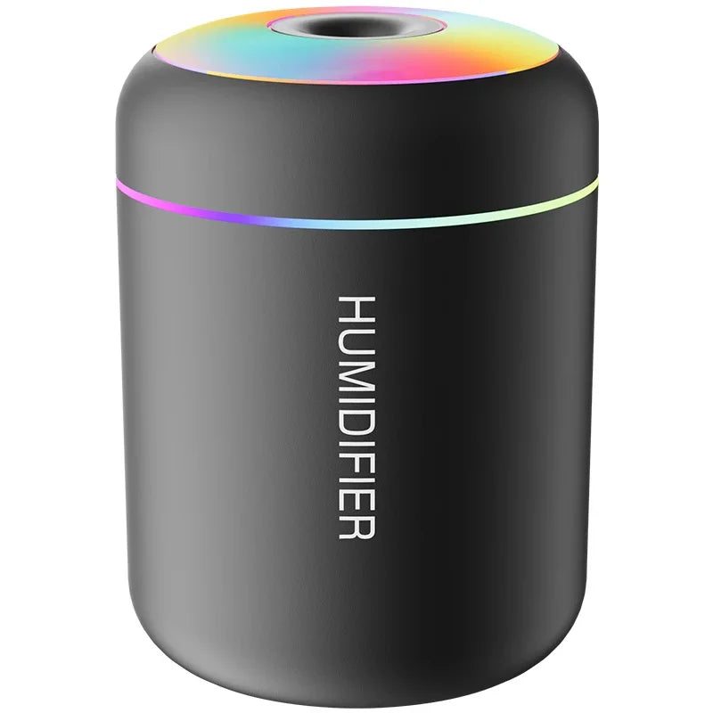 180ML Mini USB Aroma Diffuser - Electric Humidifier for Home, Car & Bedroom, Essential Oil Purifier with Mist Lights