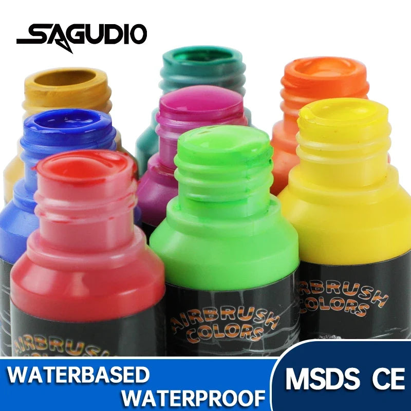 Airbrush Acrylic Paint Matte Inks Water Based Easy to Clean 32 Color Set 100ml Bottles For Model Hobby TikTok Viral Craft Trend 2026