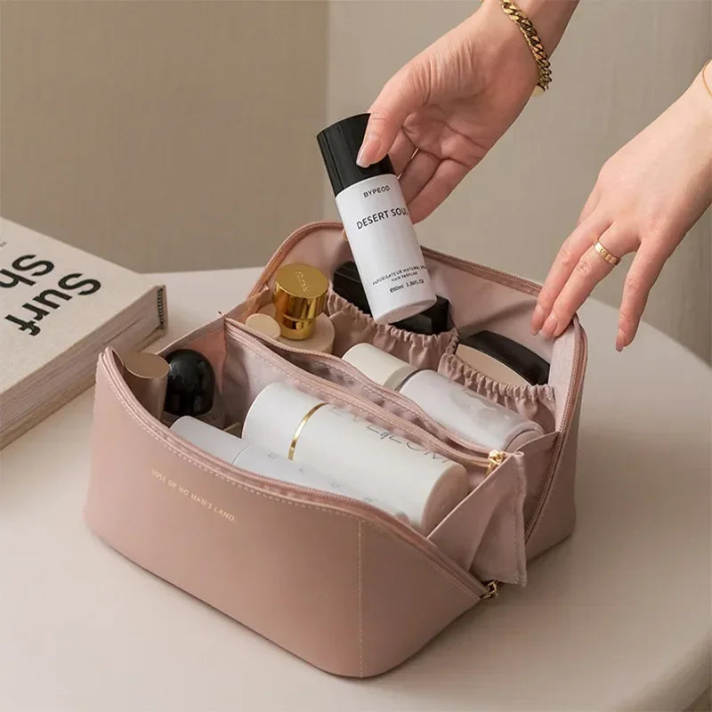Large Travel Cosmetic Bag For Women - High-Capacity Makeup Organizer Pouch