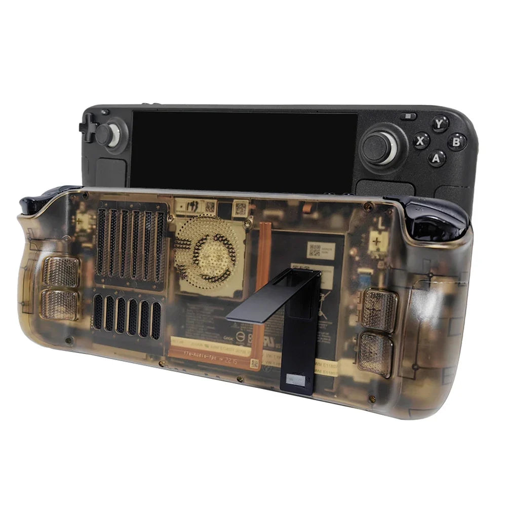 Steam Deck Clear Cooling Back Cover With Stand Bracket