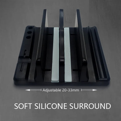Vertical Laptop Stand with Adjustable Width - Space-Saving Computer Accessories for Office Desks