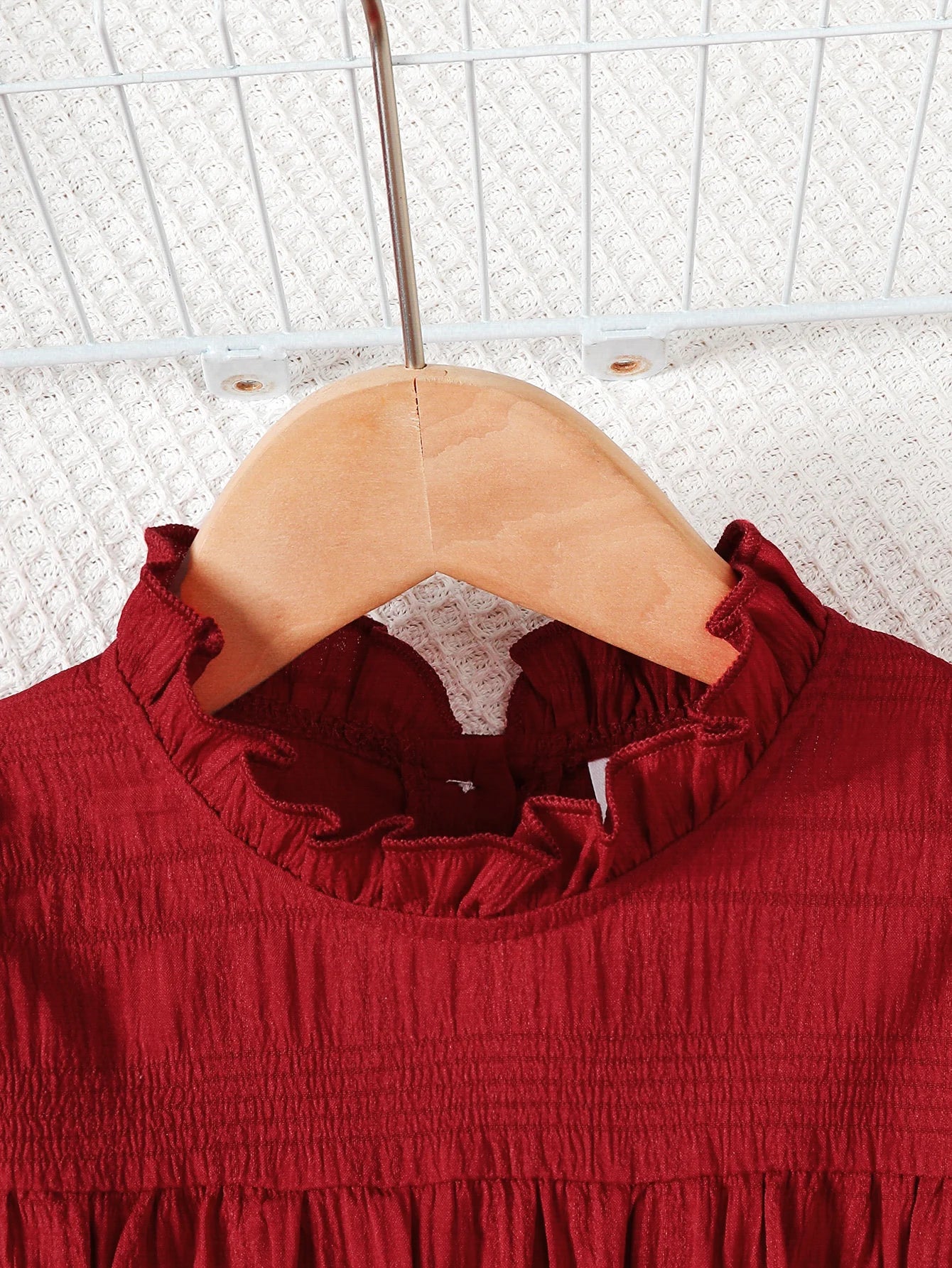 Style angle showing the baby girls ruffle top, shorts and bag set - view 3