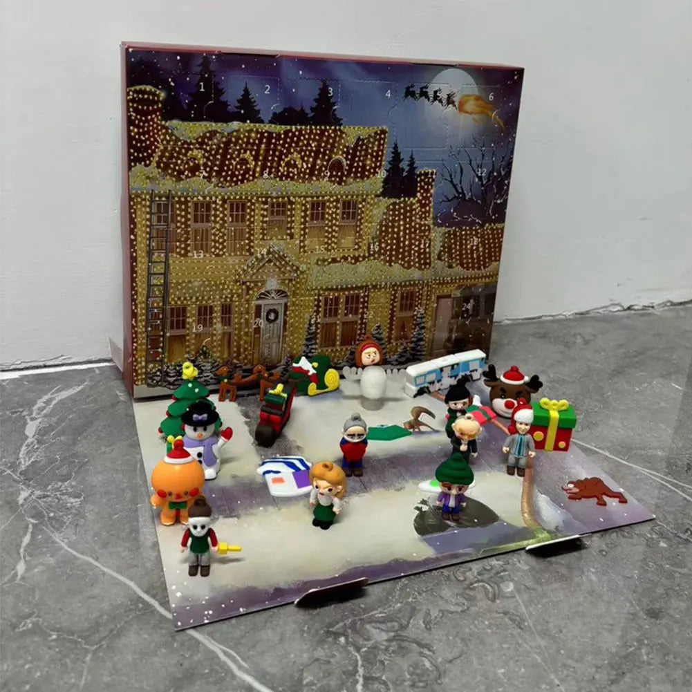 Advent Calendar 24 Days 3D Figures Christmas Countdown Gift
