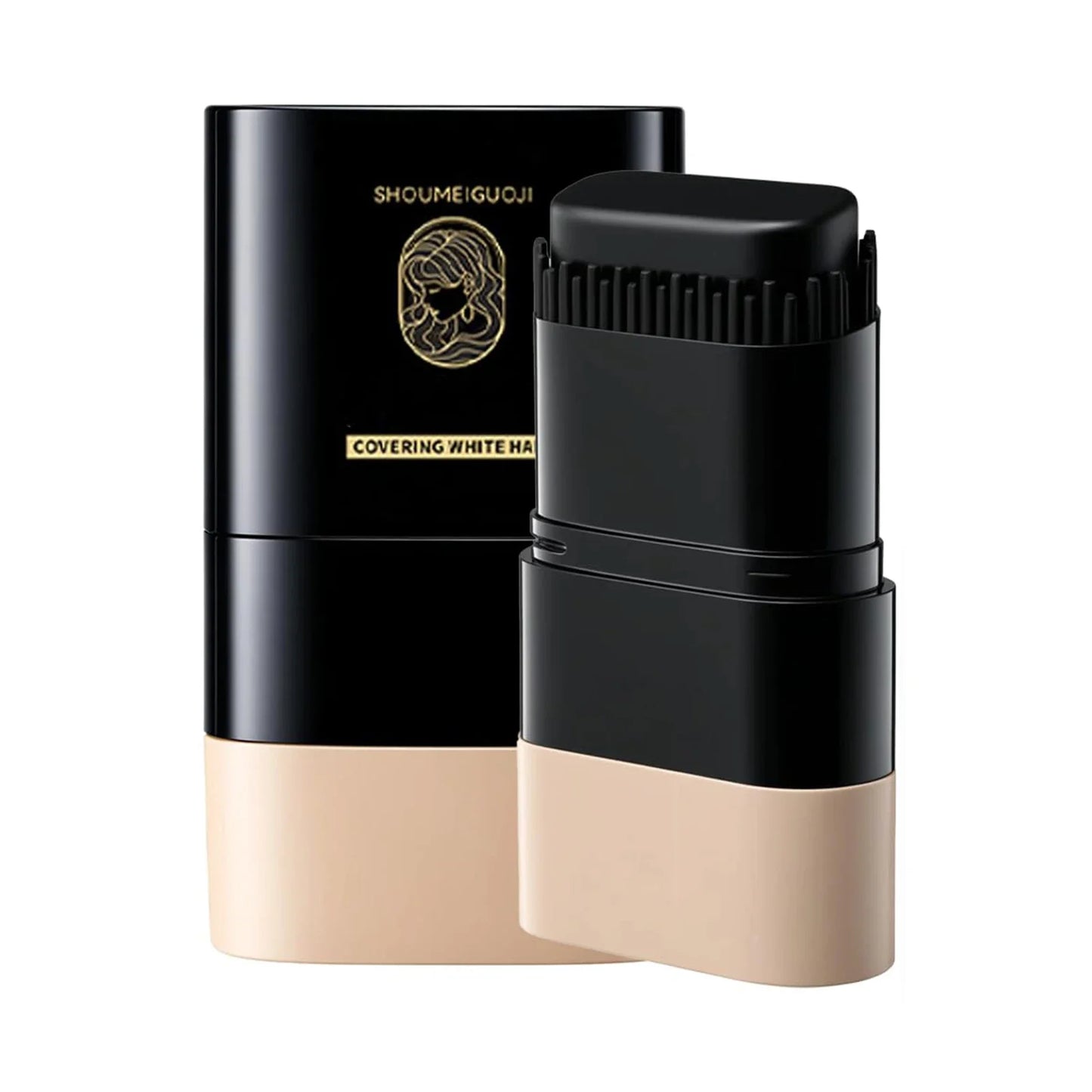 Temporary Hair Color Root Touch-Up Stick with Comb - Instant White Hair Coverage Non-Stain Coloring Pen